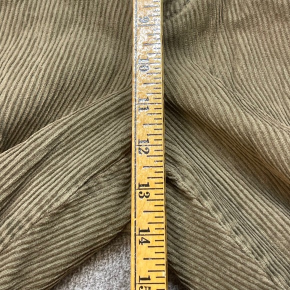 Vtg Eddie Bauer Mens Corduroy Pants Olive‎ Green Pleated Relaxed Fit 32x29 - Picture 7 of 10